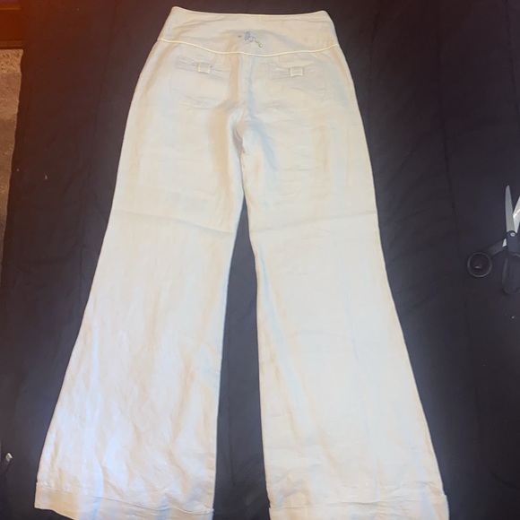 VTG linen trousers wide leg mermaid/size 2 - Picture 8 of 9